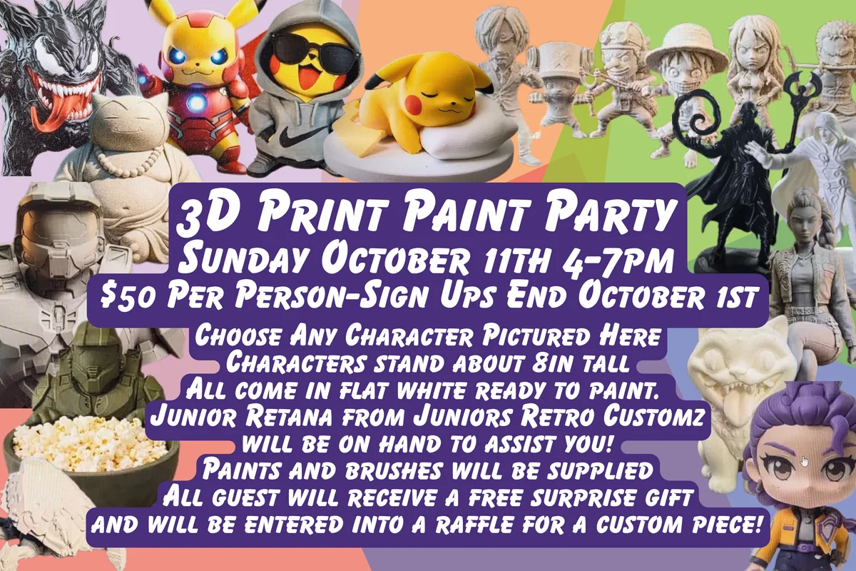 3D Print Paint Party event