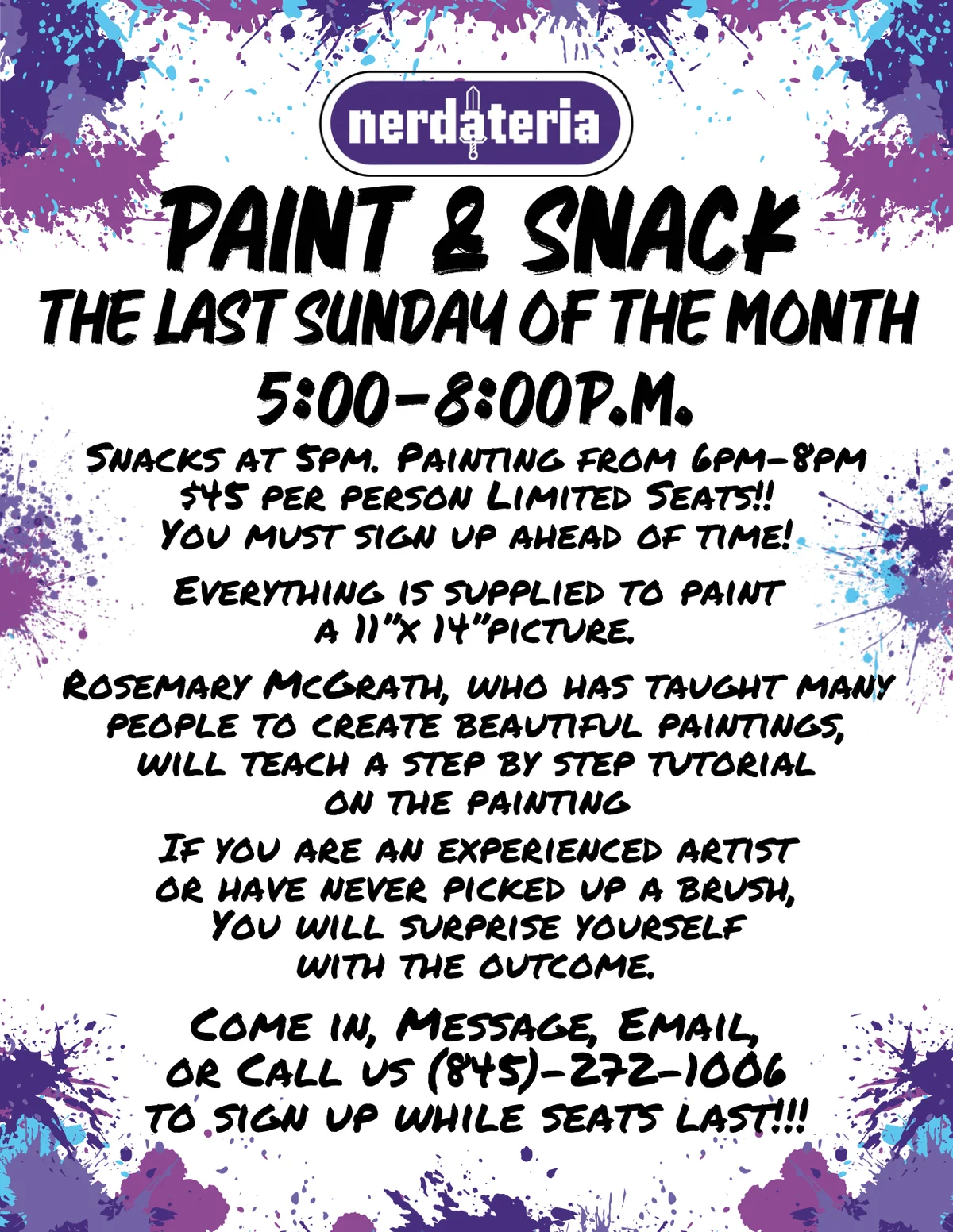 Paint and Snack event