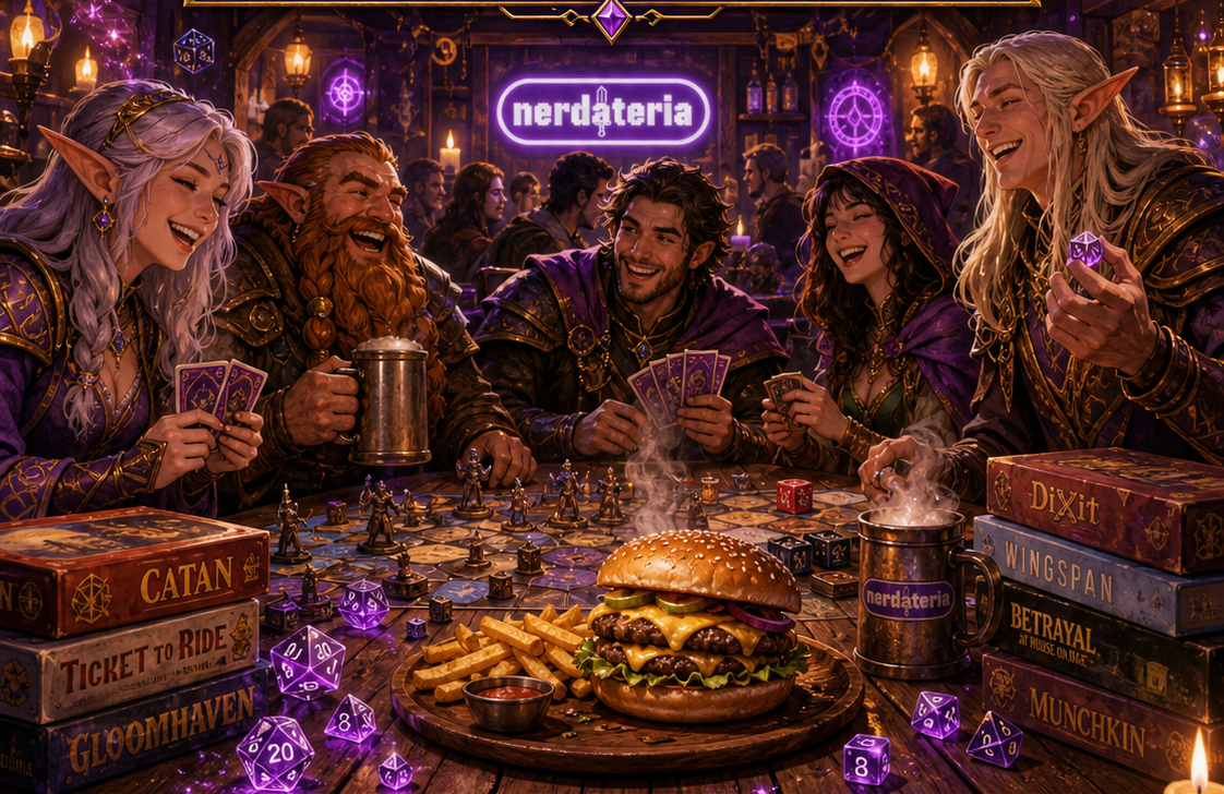 Burgers and Boardgames Thursday at Nerdateria