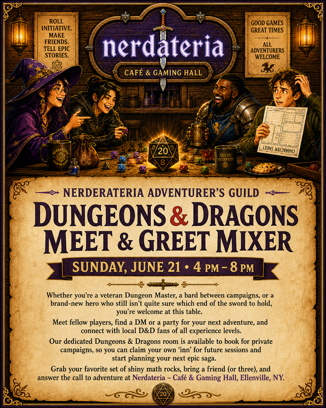 Adventurer's Guild Dungeons & Dragons Meet & Greet Mixer — Saturday, June 20 · 1PM–5PM