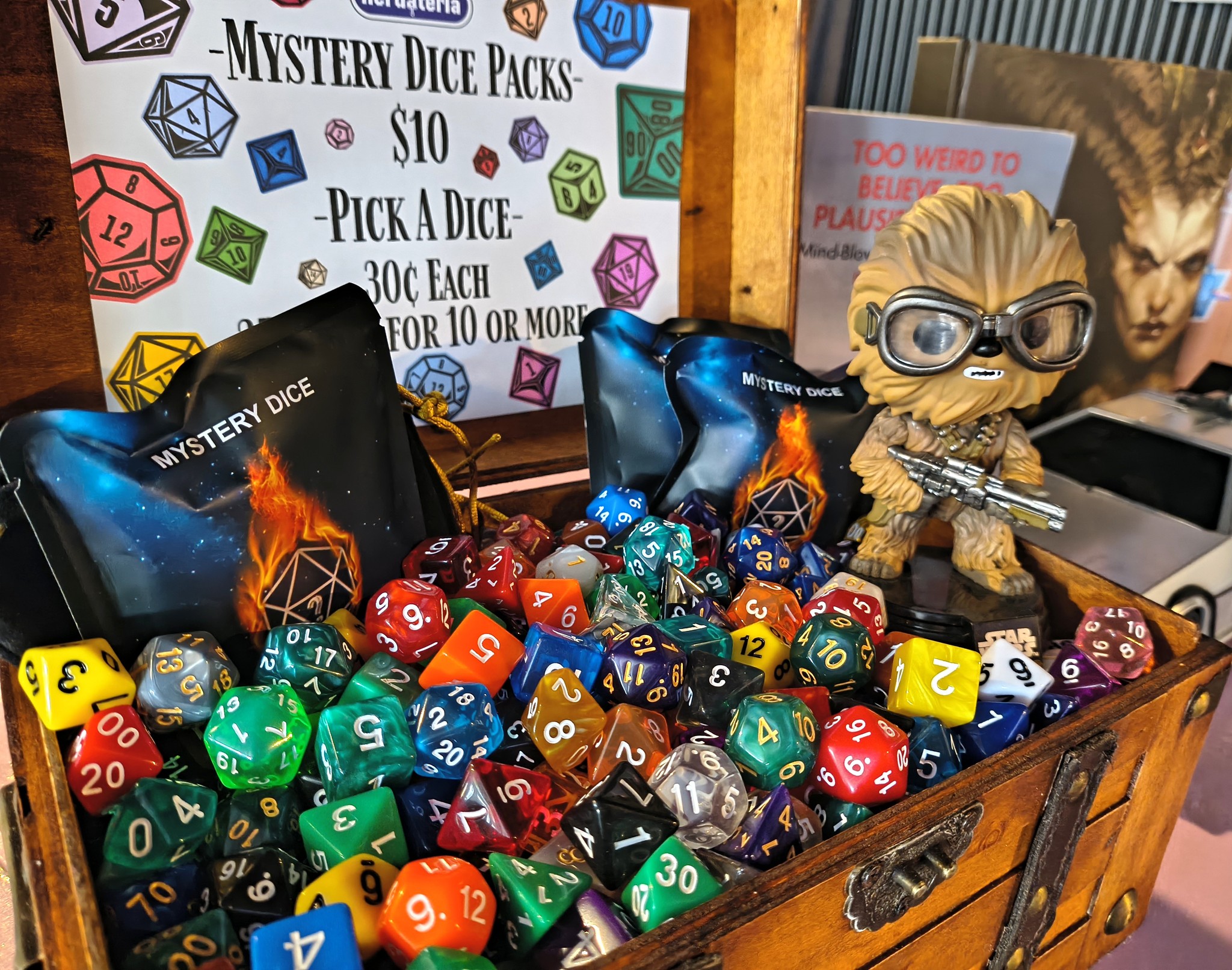 Dice sets and gaming accessories