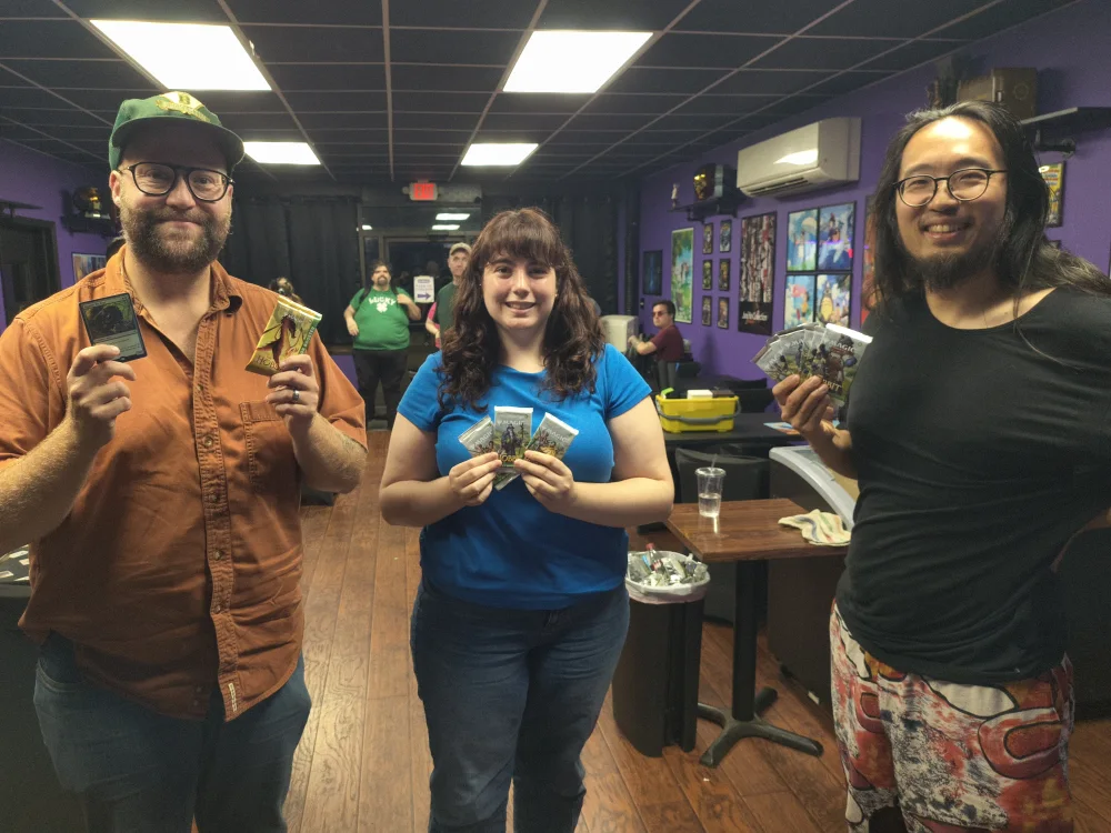 Winners celebrating at a Nerdateria community event