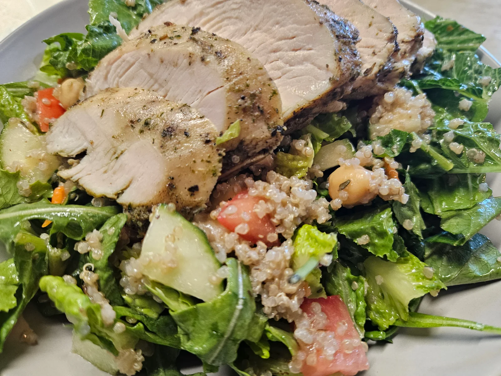 Roast Chicken Quinoa Salad at Nerdateria