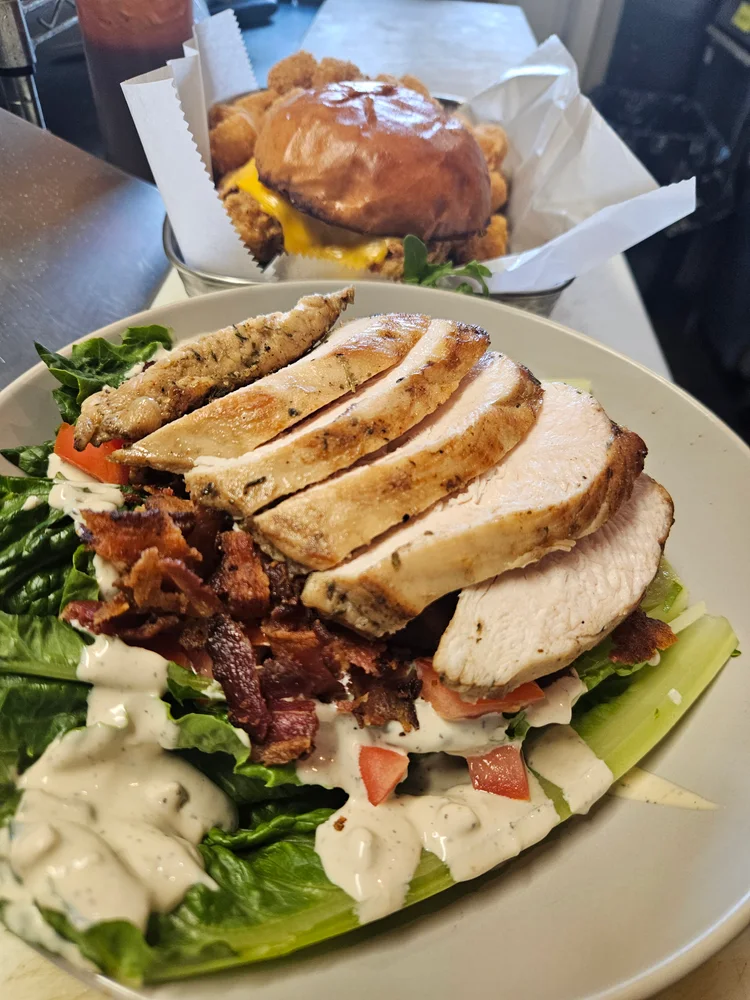 Roast Chicken Split Romaine Salad at Nerdateria